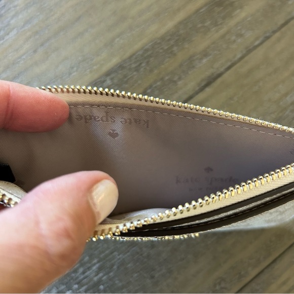 Kate Spade Spade Flower Zip Cardholder Wallet - Beige & Cream - Picture 8 of 12